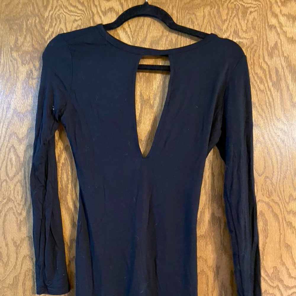 Lulu's Medium Black Open Back Bodycon Dress